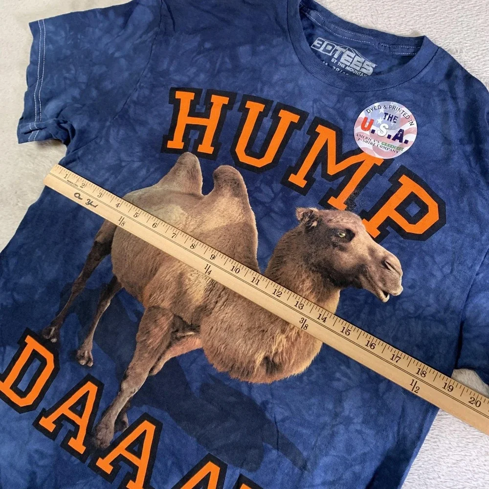 3DTEES By The Mountain Shirt Mens Medium Blue Hump Day Camel Graphic Tee Funny - Picture 5 of 8
